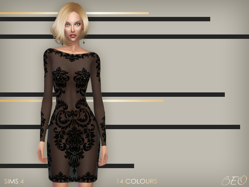 Anveay dress for The Sims 4 by BEO (3)